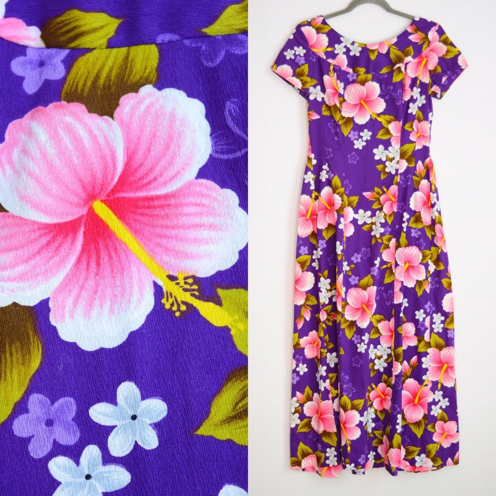 🌺 Vintage Hawaiian Maxi Dress 🌺